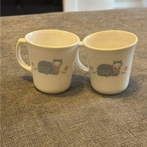 Corningware Country Cat coffee mugs